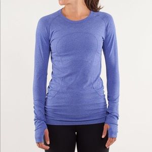 blue/lavender Lululemon Swifty Tech long sleeve S4